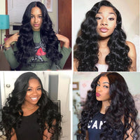 Loose Wave 3 Bundles with Closure Tissage Cheveux Humain Avec Closure Raw Cambodian Hair Bundles Boule De Tissage Cheveux Humain - SAKLIC