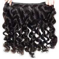 Loose Wave 3 Bundles with Closure Tissage Cheveux Humain Avec Closure Raw Cambodian Hair Bundles Boule De Tissage Cheveux Humain - SAKLIC