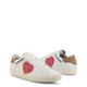 Love Moschino Glitter Heart Sneakers | Leather Lace - Up Shoes - SAKLIC