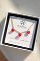 "Love Trilogy" | 3 Red Hearts 24K Necklace - Adorable Love - Inspired Pendant - SAKLIC