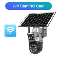 LS VISION 4K 8MP WiFi Solar Camera Dual Lens Dual Screen Battery CCTV Motion Detection Human Auto Tracking Surveillance Cameras - SAKLIC