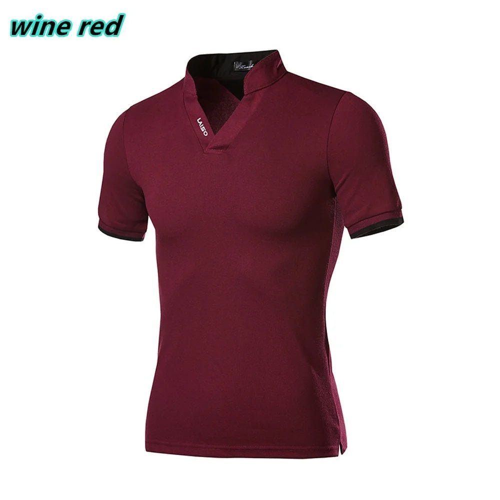 Men Cotton Polo Shirt Tops Fashion Brand Plus Size Short Sleeve Polo Shirt Homme - SAKLIC