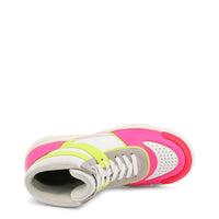 Neon Pink High Top Sneakers - Vibrant Style and Comfort - SAKLIC