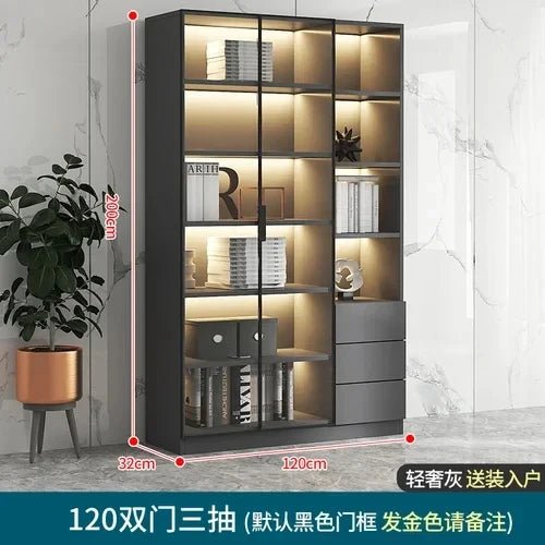 New Display Living Room Cabinet Filing Mirror Kitchen Bedroom Cheap Showcase Dresser Storage Buffet Shoe Meuble Furniture HK55UR - SAKLIC