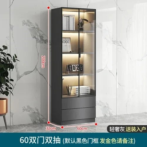 New Display Living Room Cabinet Filing Mirror Kitchen Bedroom Cheap Showcase Dresser Storage Buffet Shoe Meuble Furniture HK55UR - SAKLIC