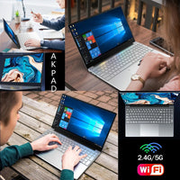 Notebook 15.6 inch Laptop Windows 11 10 Pro 1920*1080 Cheap Portable Intel Laptop D4 12G RAM 128GB/256GB/512GB/1TB SSD HDMI Port - SAKLIC