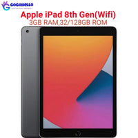 Original Apple iPad 10.2'' 2020 Unlocked iPad 8th Gen Wifi 32/128GB A12 Bionic Retina IPS LCD iOS 14 95% New Tablet - SAKLIC