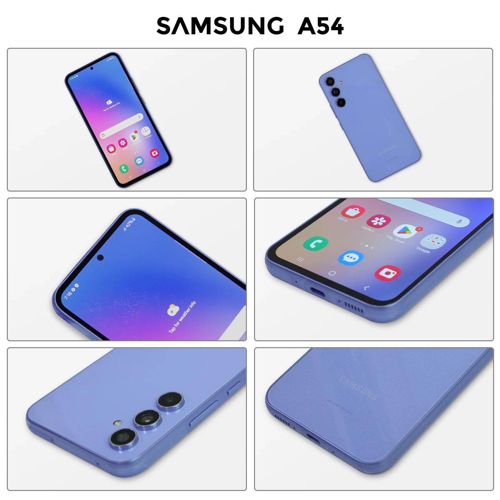 Original New Samsung Galaxy A54 Samsung a54 5G Exynos 1380 6.4" FHD+ Super AMOLED Triple 50MP Camera 5000mAh 25W Fast Charging - SAKLIC