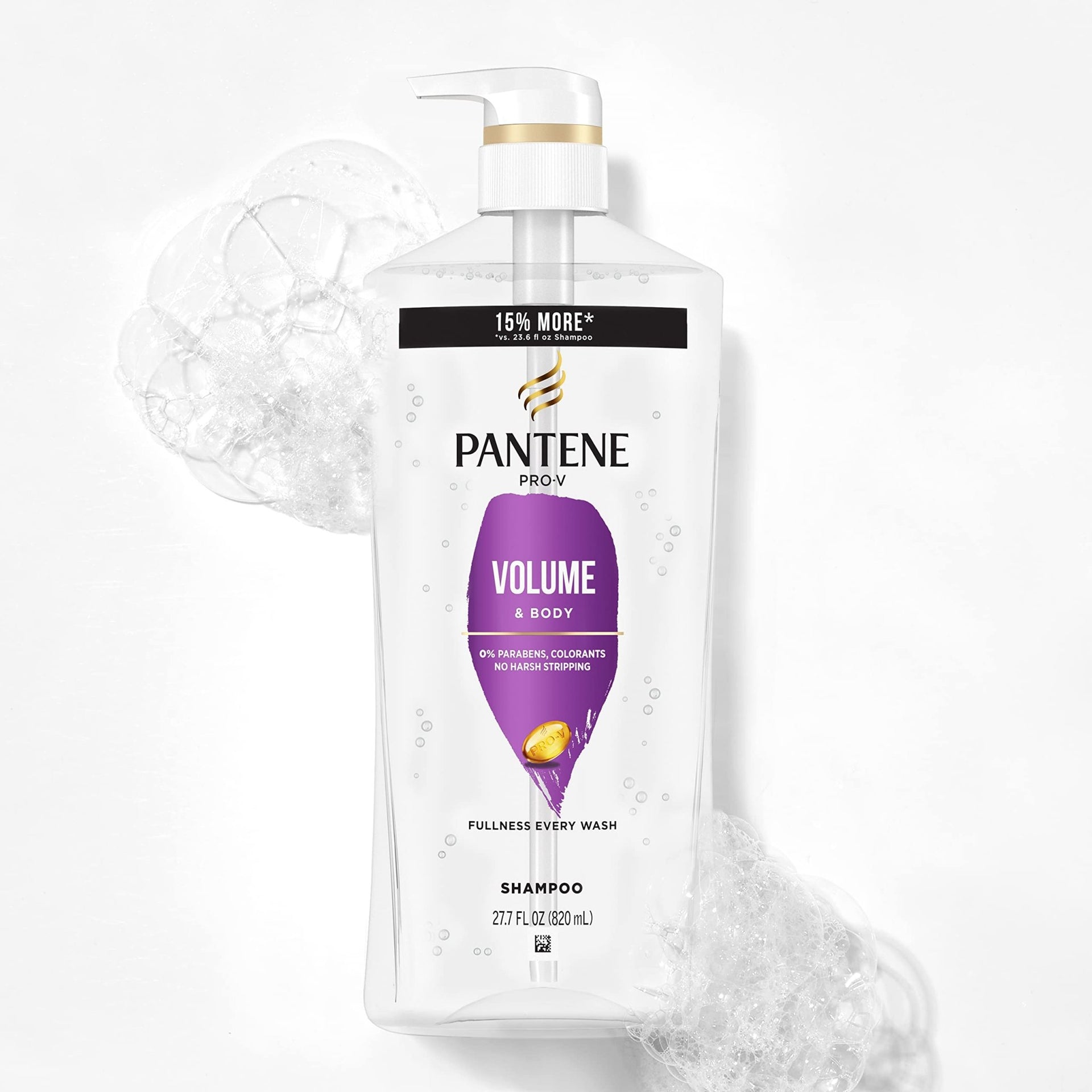 PANTENE PRO - V Volume & Body Shampoo, 820mL, Twin Pack and Intense Rescue Shot Treatment 15mL for dry hair - SAKLIC