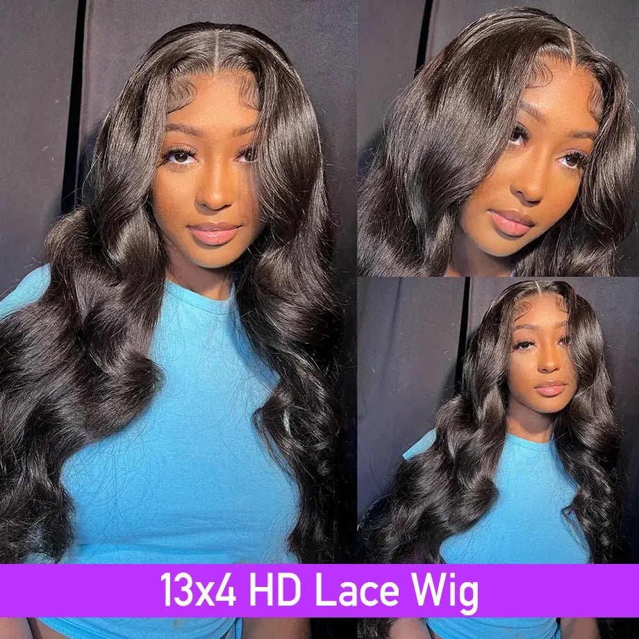 Peluca Glueless Perruques Cheveux Humains Hd Transparent 13x4 13x6 Body Wave Hd Lace Front Wig Pre Plucked 360 Lace Frontal Wig - SAKLIC