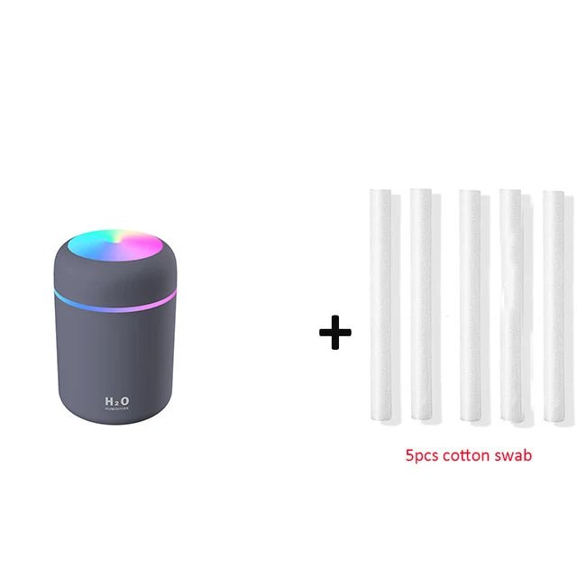 Portable 300ml Humidifier USB Ultrasonic Dazzle Cup Aroma Diffuser Cool Mist Maker Air Humidifier Purifier with Romantic Light - SAKLIC