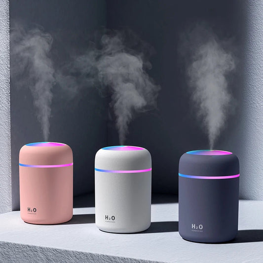 Portable 300ml Humidifier USB Ultrasonic Dazzle Cup Aroma Diffuser Cool Mist Maker Air Humidifier Purifier with Romantic Light - SAKLIC