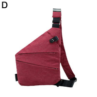 Portable Casual Small Bag Safety Pocket Leisure Travel Shoulder Bag Men's Chest Outdoor Bags Anti - theft Backpack Crossbody Bag - SAKLIC