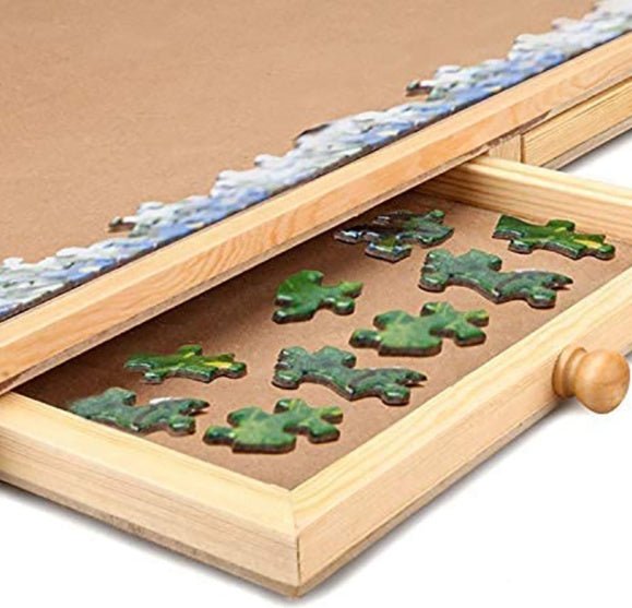 Portable Drawer Wooden Puzzle Table - Tkbeel