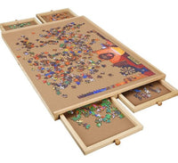 Portable Drawer Wooden Puzzle Table - Tkbeel