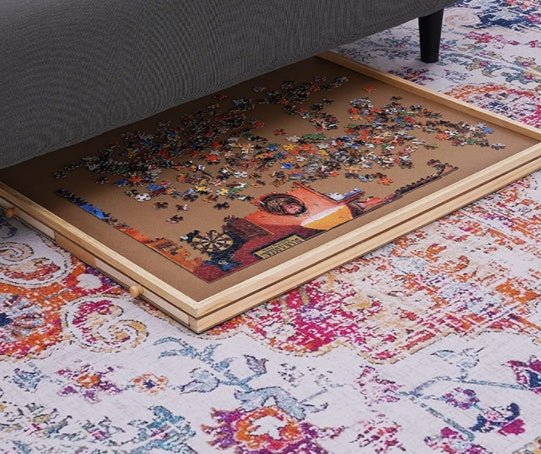 Portable Drawer Wooden Puzzle Table - Tkbeel