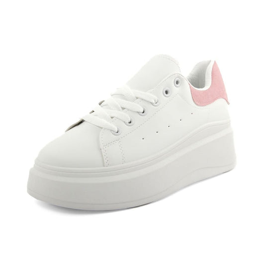 Prettiest Pink Platform Shoes - Stylish and Comfortable Sneakers - SAKLIC