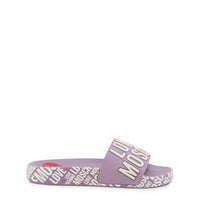 Pretty Purple Slide Sandals - Casual, Sporty Shoes for Women - SAKLIC