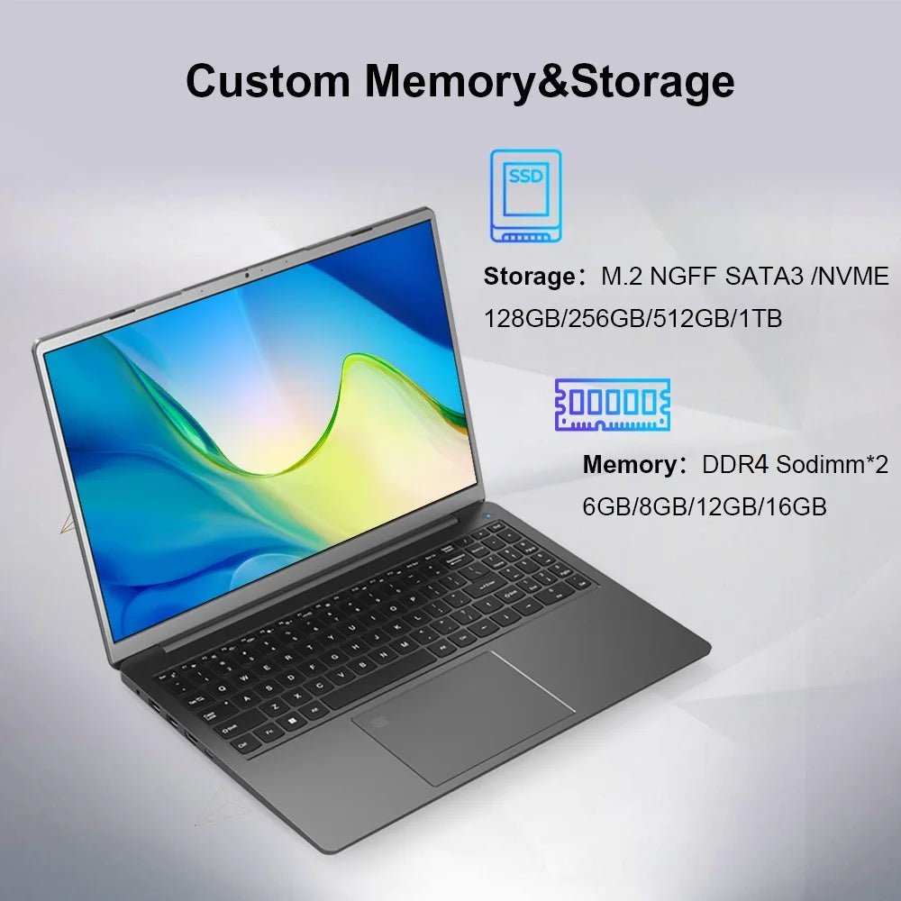 Quad core i5 i7 8GB ram 256GB 512GB SSD 14 inch laptop computer for gaming - SAKLIC