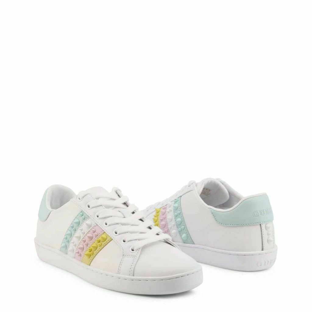 Shop Rainbow Stud Sneakers - Colorful Studs, Leather Upper, Rubber Sole - SAKLIC