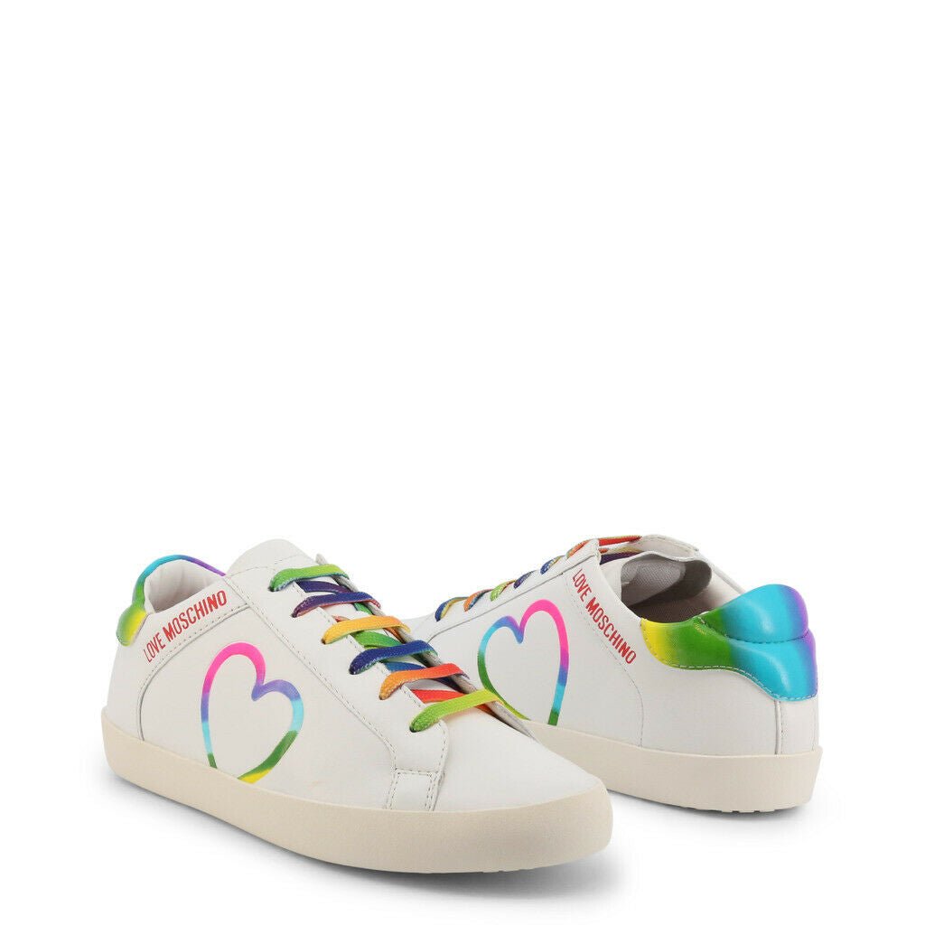 Shop the Adorable Love Moschino Rainbow Heart Sneakers - SAKLIC