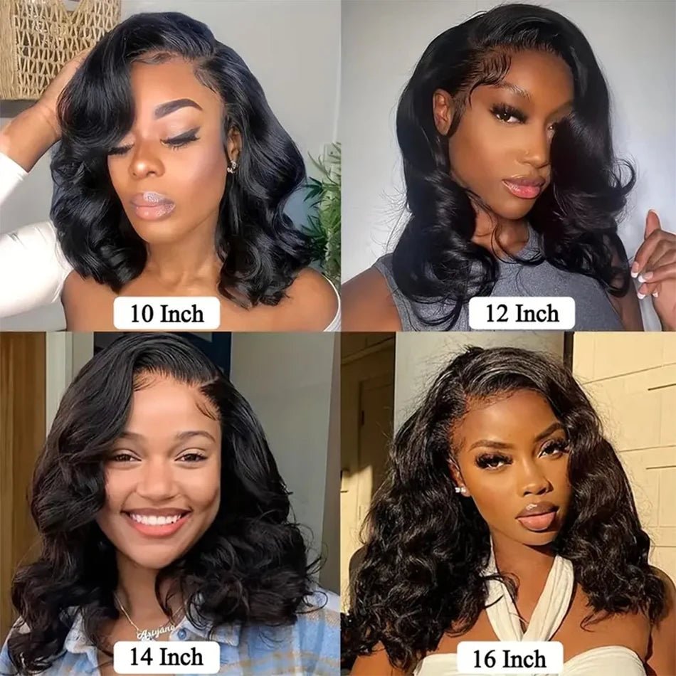 Short Bob Wigs Brazilian Body Loose Wave Human Hair Wig 13x4 HD Lace Front Wigs Perruques Cheveux Humains Wigs On Sale Clearance - SAKLIC