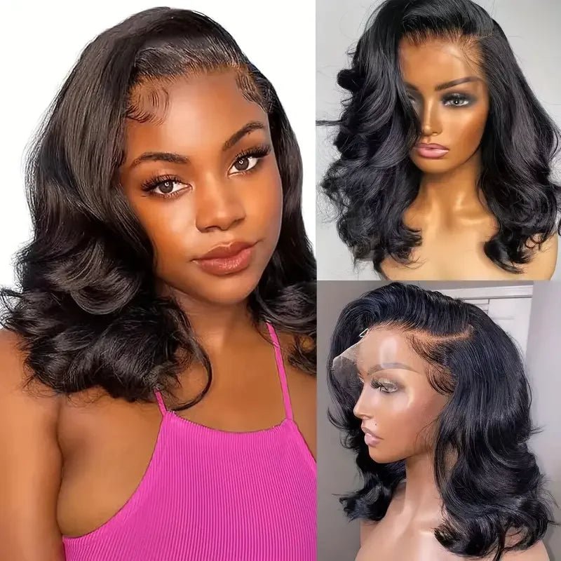 Short Bob Wigs Brazilian Body Loose Wave Human Hair Wig 13x4 HD Lace Front Wigs Perruques Cheveux Humains Wigs On Sale Clearance - SAKLIC