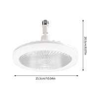 Socket Ceiling Fan With Light Remote Control Bulb Mini Socket Led Light Fan Dimmable E27 Bladeless Ceiling Bulb Fan For Bedroom - Tkbeel