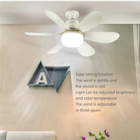 Socket Fan Lamp 30W/40W E27 Base Wireless Remote Control LED Ceiling Fan Replacement for Bedroom Living Room Kitchen Balcony - Tkbeel