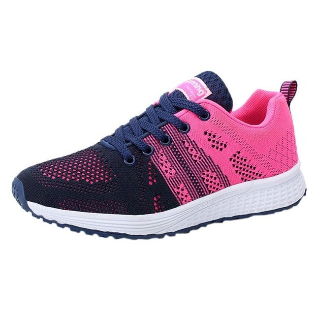 Sport Women Cushion Sports Shoes Outdoor Breathable Rose Mesh Sneakers - SAKLIC