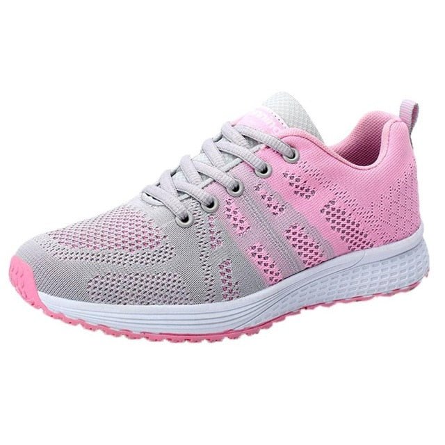 Sport Women Cushion Sports Shoes Outdoor Breathable Rose Mesh Sneakers - SAKLIC