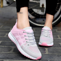 Sport Women Cushion Sports Shoes Outdoor Breathable Rose Mesh Sneakers - SAKLIC