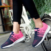 Sport Women Cushion Sports Shoes Outdoor Breathable Rose Mesh Sneakers - SAKLIC