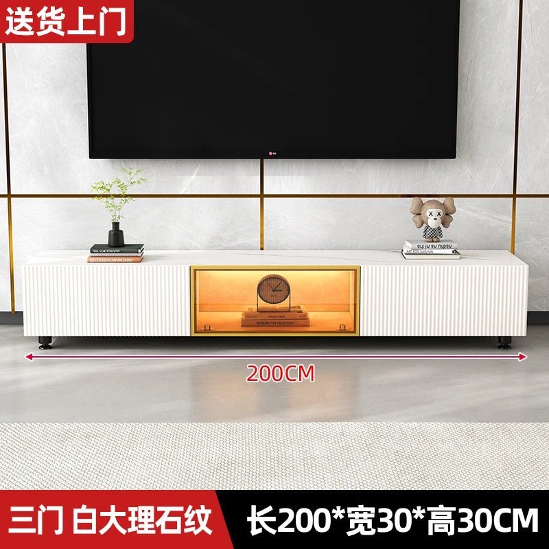 Storage Living Room Tv Stands Monitor Display Hotel Modern Luxury Glass Shelves Tv Cabinet Consoles Meuble Tv Suspendu Furniture - SAKLIC