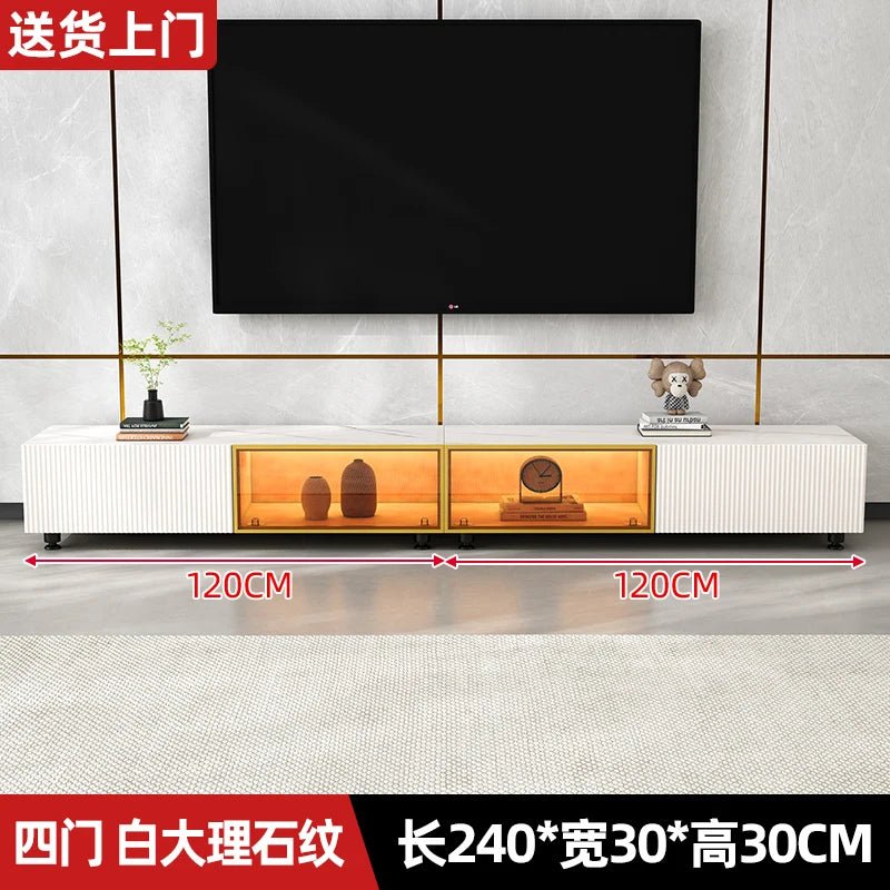 Storage Living Room Tv Stands Monitor Display Hotel Modern Luxury Glass Shelves Tv Cabinet Consoles Meuble Tv Suspendu Furniture - SAKLIC