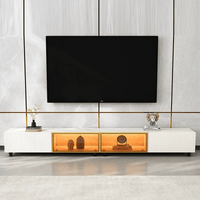 Storage Living Room Tv Stands Monitor Display Hotel Modern Luxury Glass Shelves Tv Cabinet Consoles Meuble Tv Suspendu Furniture - SAKLIC