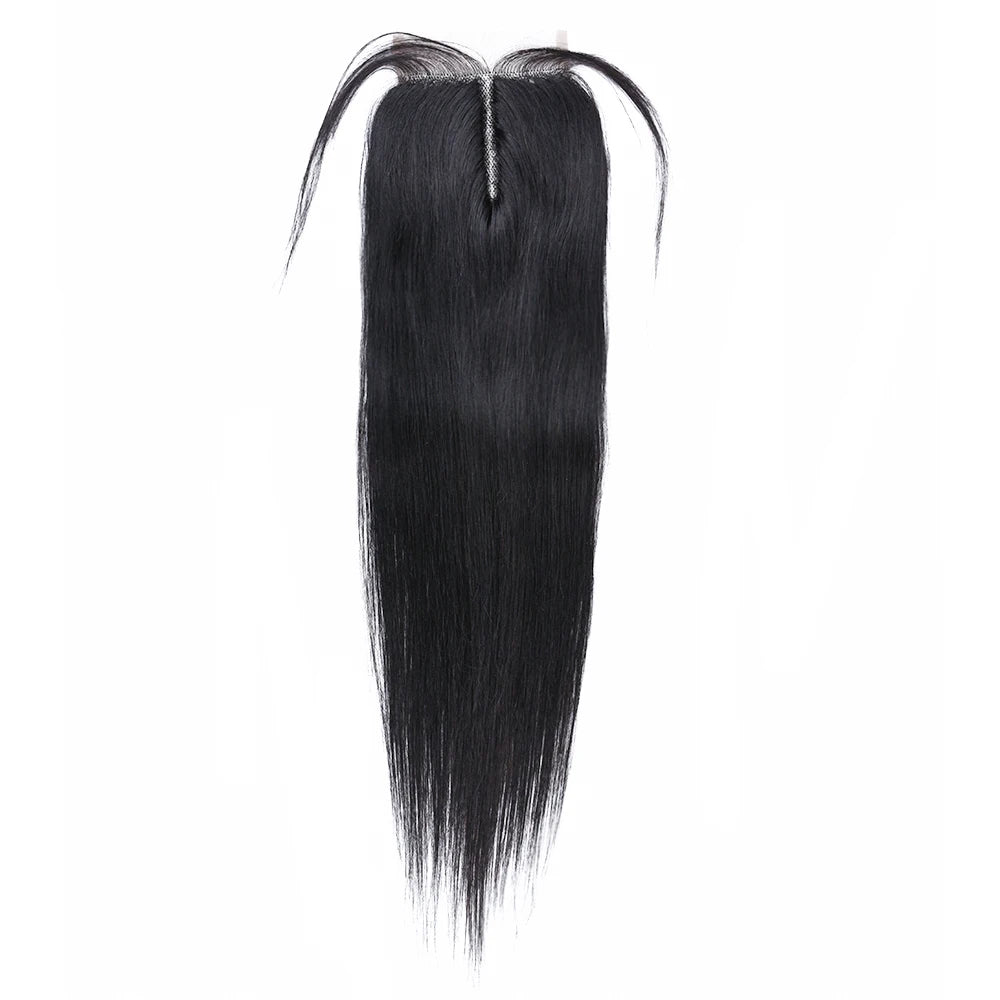 Straight Human Hair T - part Lace Closure 4X1 Inch Omber Closure Bresilienne Cheveux Humain Brazilian Straight Hair Remy Hair - SAKLIC