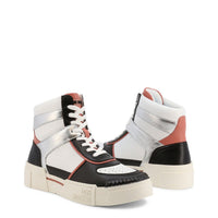 Stylish Silver High Top Sneakers | Love Moschino - SAKLIC