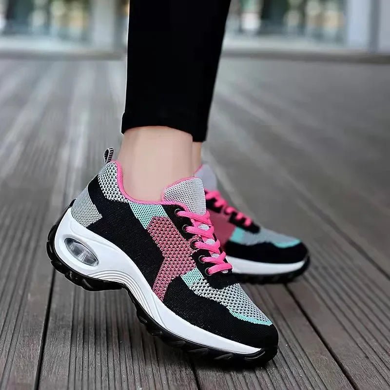 Tenis Women Sneakers Air Cushion Walking Shoes Breathable Gym Jogging Shoes for Woman Lace Up Platform Sport Shoe Tenes Feminino - SAKLIC