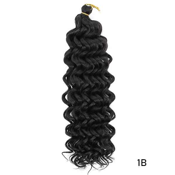 TOMO Hawaii Ocean Wave Crochet Cheveux Naturel Noir Ocean Wave Tresses Cheveux Synthetic Crochet Tressage Extensions De Cheveux - SAKLIC