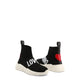 Trendy Love Moschino High Top Sock Sneakers in Black with Red Heart - SAKLIC