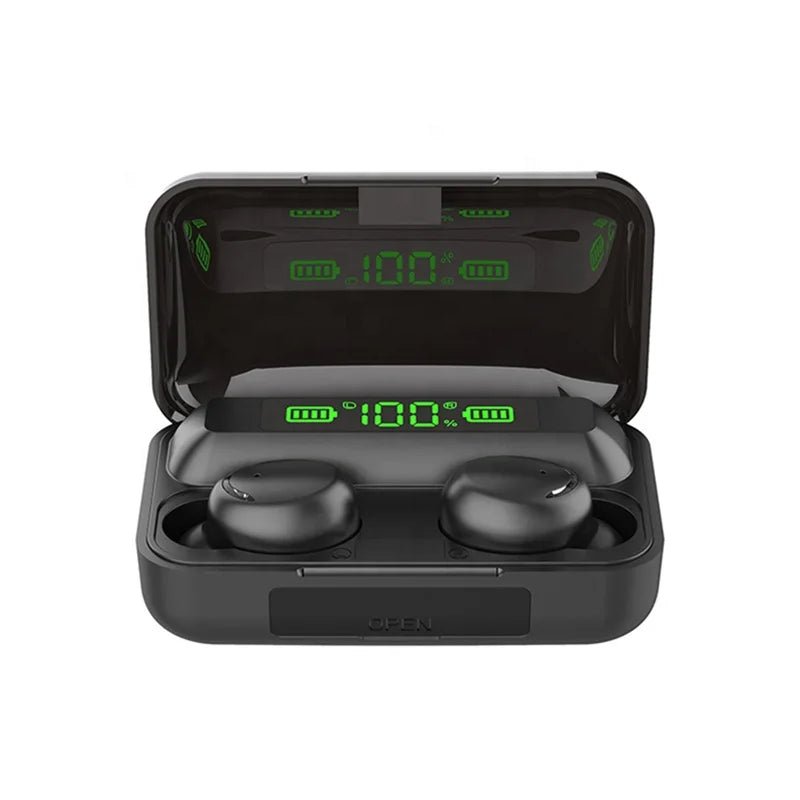 True wireless f9 f9 - 5 black earbuds in ear buds earbuds with power bank wholesale noise cancelling tws earphone - SAKLIC