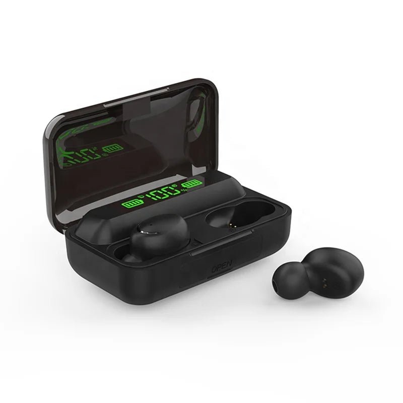 True wireless f9 f9 - 5 black earbuds in ear buds earbuds with power bank wholesale noise cancelling tws earphone - SAKLIC