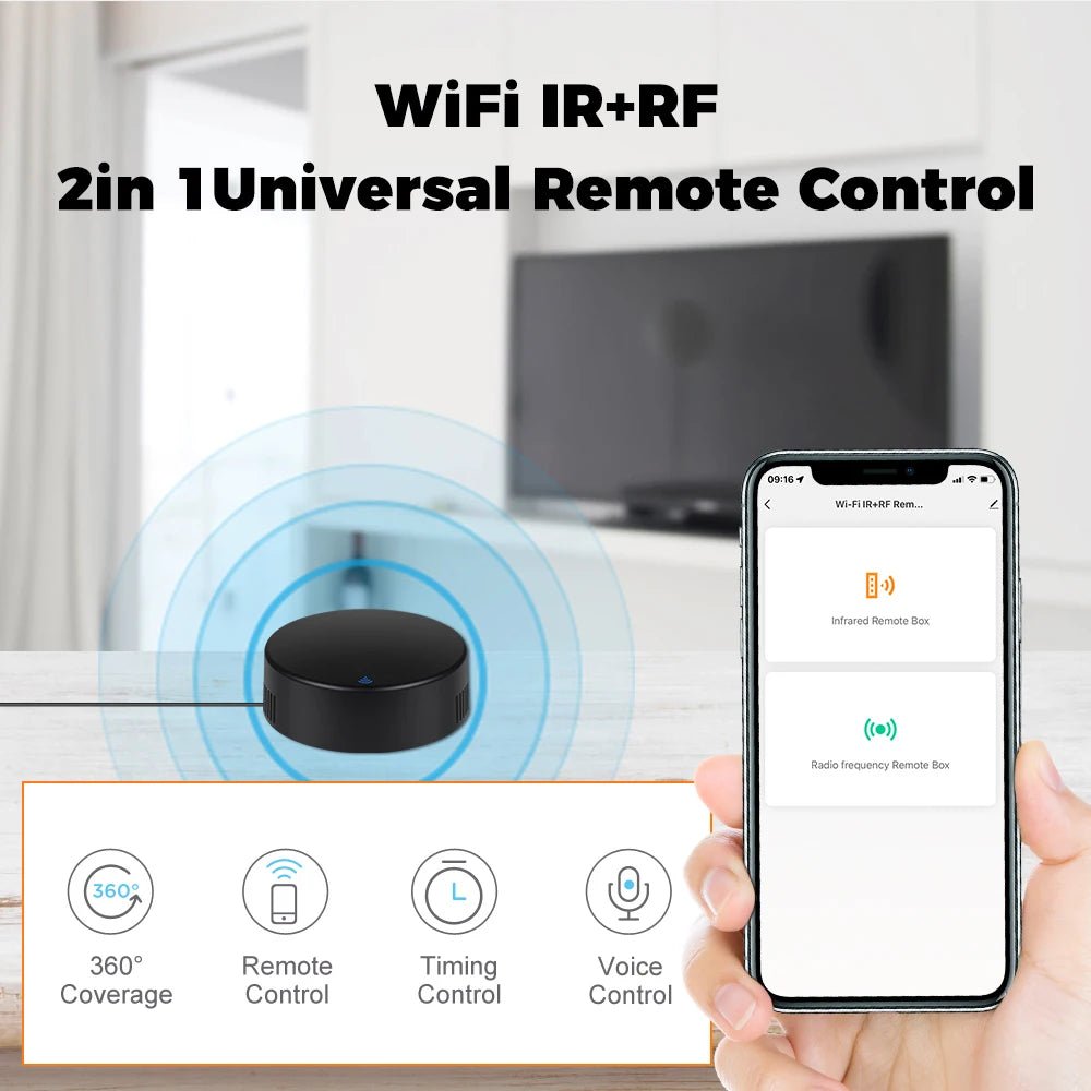 Tuya Smart Home WiFi Universal Infrared IR Remote Control Smart Controller for TV DVD AUD AC Voice Works with Alexa Google Alice - SAKLIC