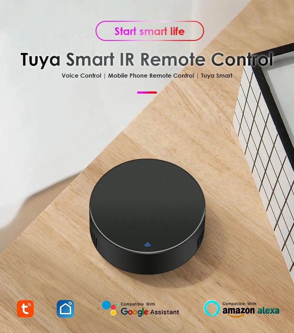 Tuya Smart Home WiFi Universal Infrared IR Remote Control Smart Controller for TV DVD AUD AC Voice Works with Alexa Google Alice - SAKLIC