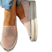 Wearing thick soled lazy casual rhinestones, Korean version versatile student shoe trend - SAKLIC