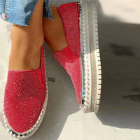 Wearing thick soled lazy casual rhinestones, Korean version versatile student shoe trend - SAKLIC