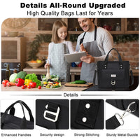 Weitars Insulated Lunch Bag for Men Women,Leak Proof Lunch Box for Work,Extra Large Lunch Tote Bag with Removable Shoulder Strap with Side Pockets,Reusable Lunch Cooler Purse for Picnic Hiking - SAKLIC