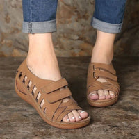 Women Sandals 2021 New Summer Shoes Hollow Out Wedges Buckle Platform Casual Shoes Anti - slip Soft Beach Shoes For Female - SAKLIC