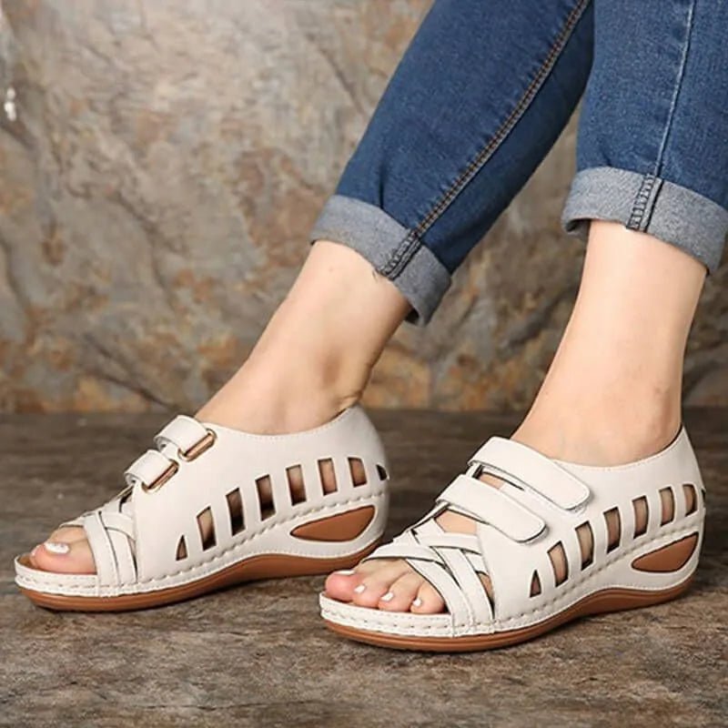 Women Sandals 2021 New Summer Shoes Hollow Out Wedges Buckle Platform Casual Shoes Anti - slip Soft Beach Shoes For Female - SAKLIC